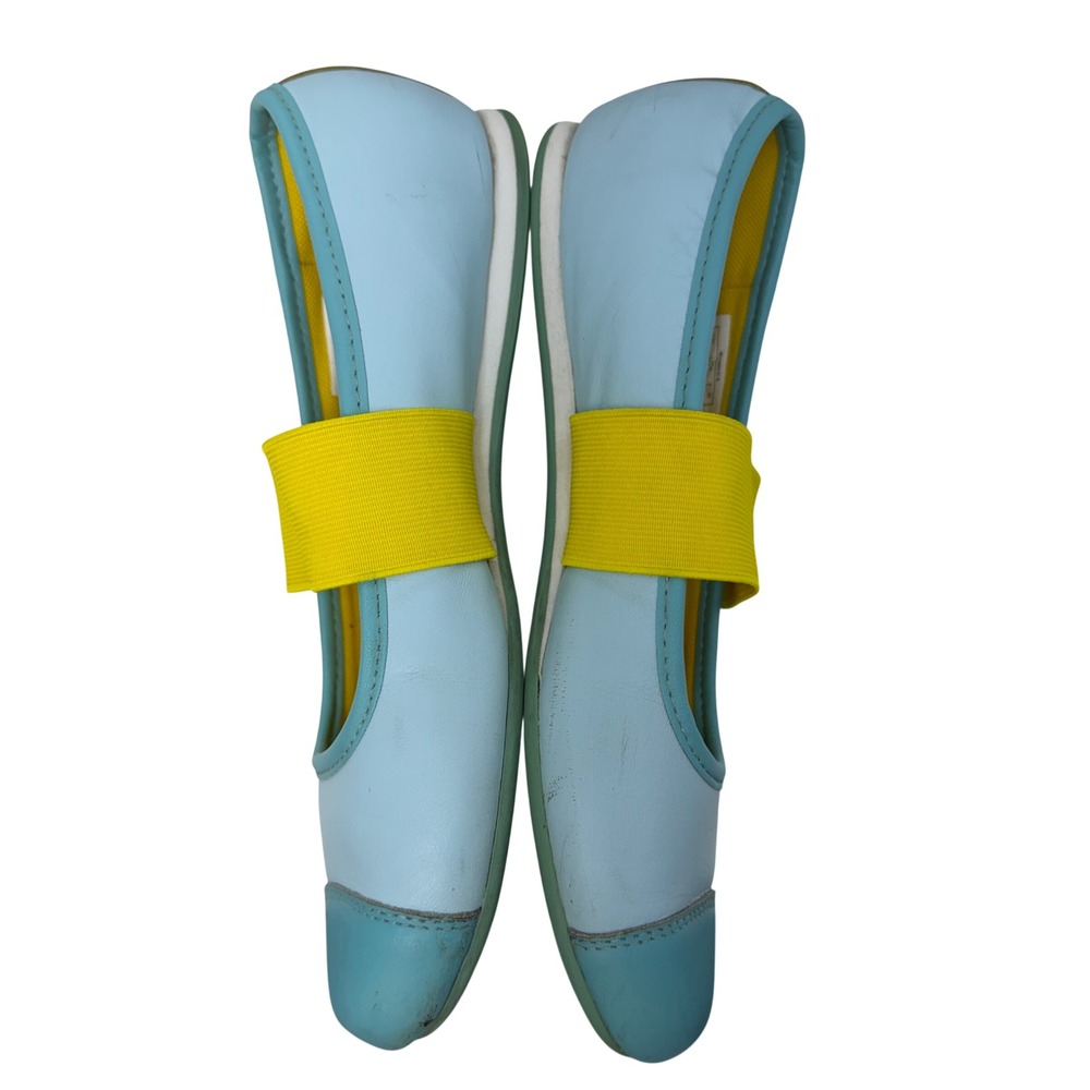 Vintage Y2K Royal Elastics Ballet Flat Shoes Blue Yellow Colorblock Kidcore  W8 - Picture 11 of 15